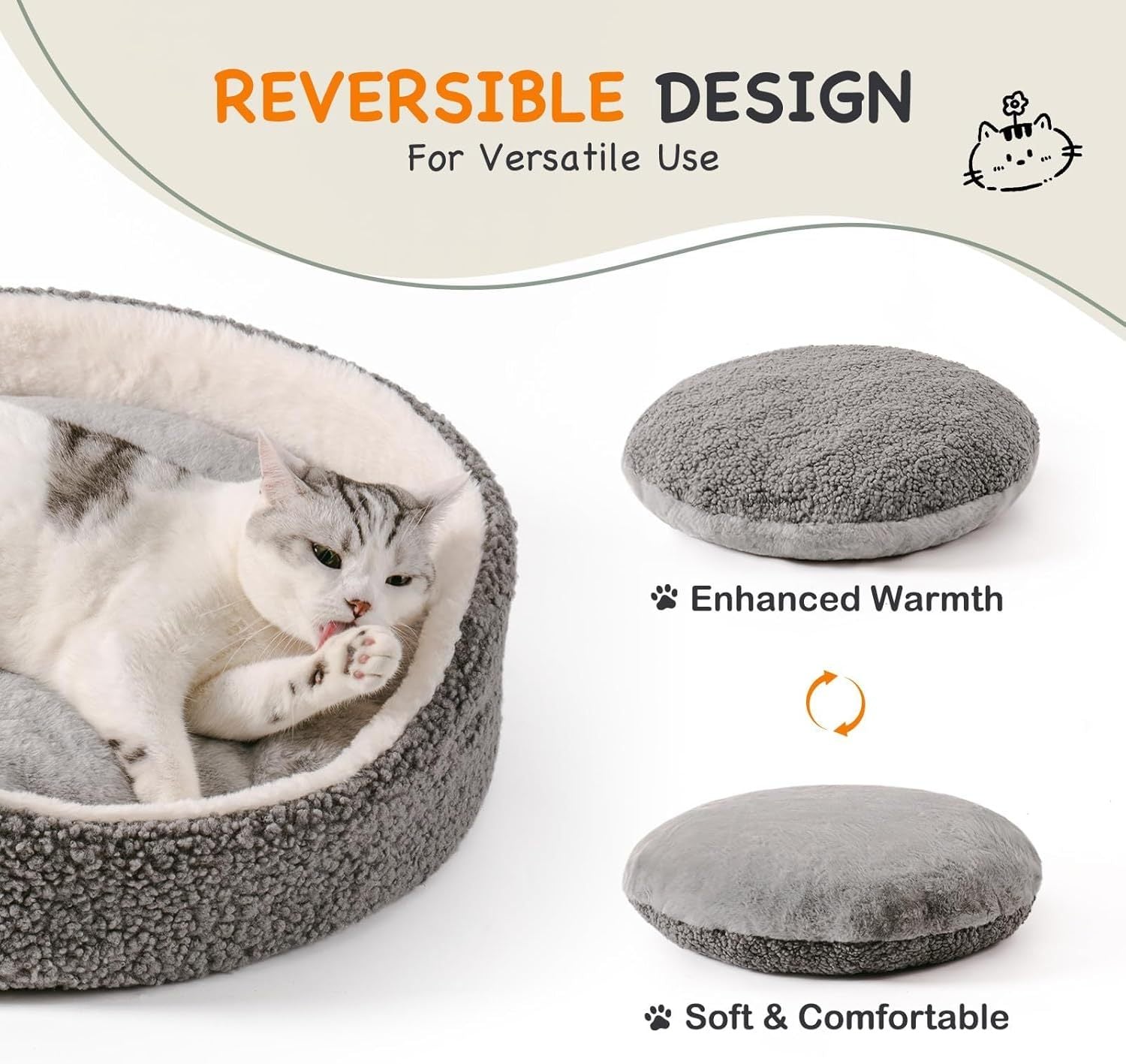 CozyCloud Pet Bed – Plush Comfort for Cats & Pups