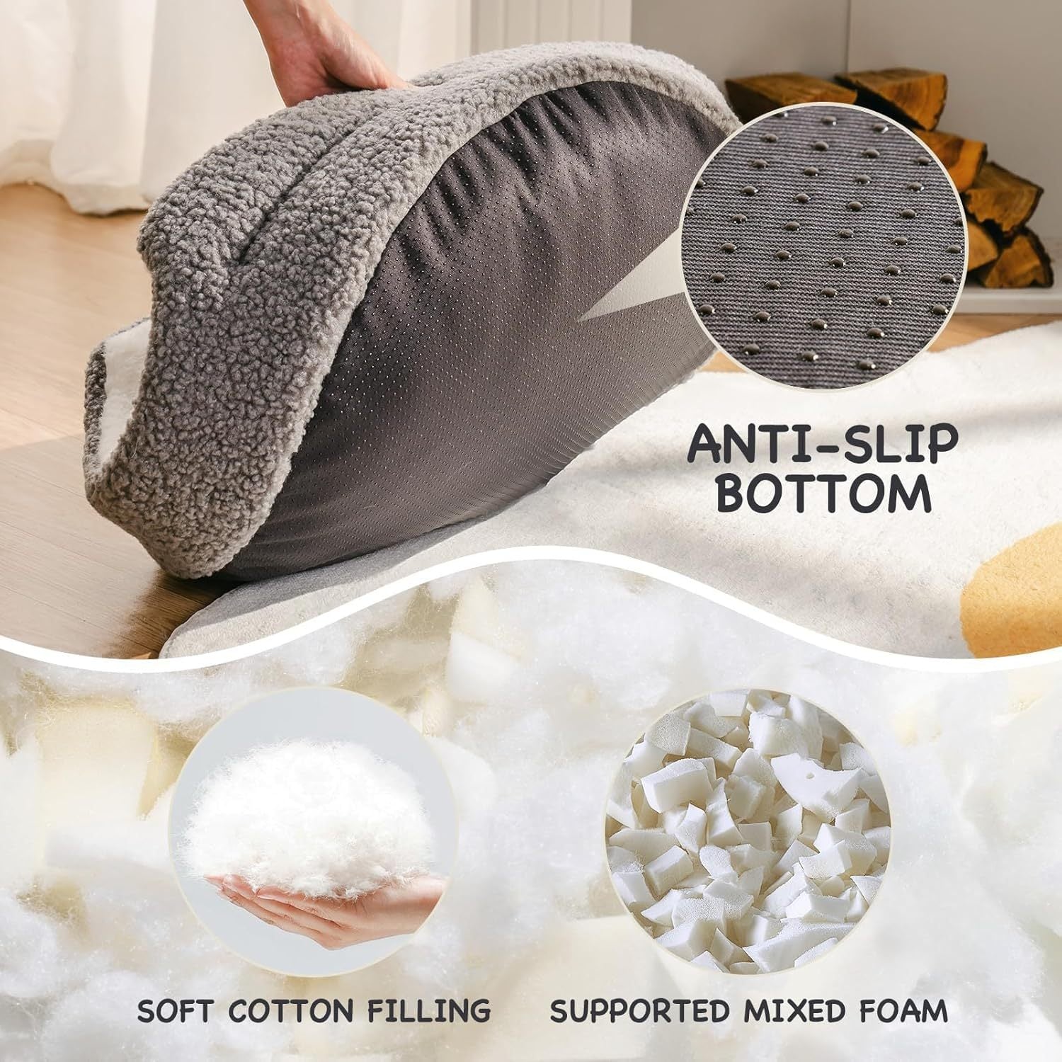CozyCloud Pet Bed – Plush Comfort for Cats & Pups