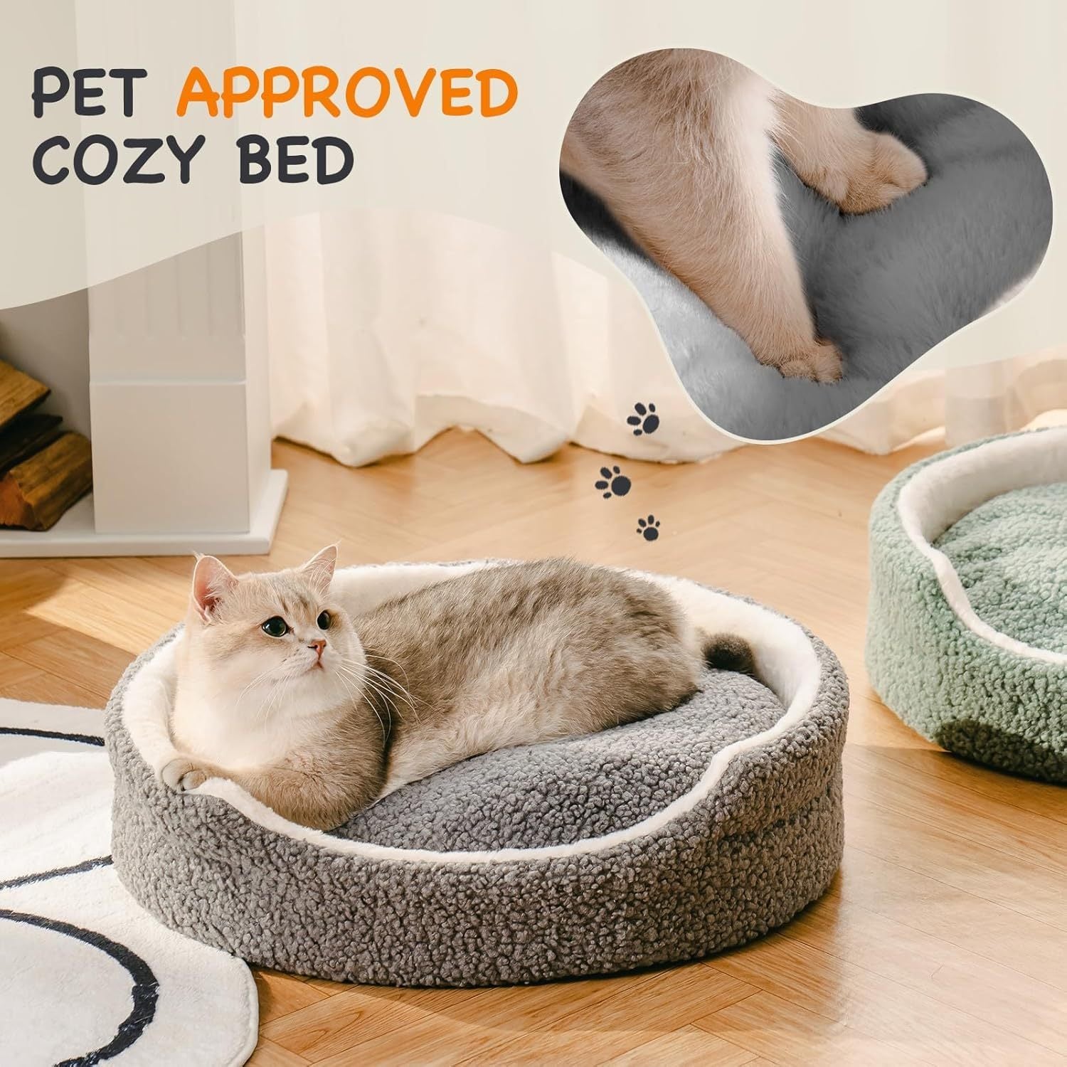 CozyCloud Pet Bed – Plush Comfort for Cats & Pups