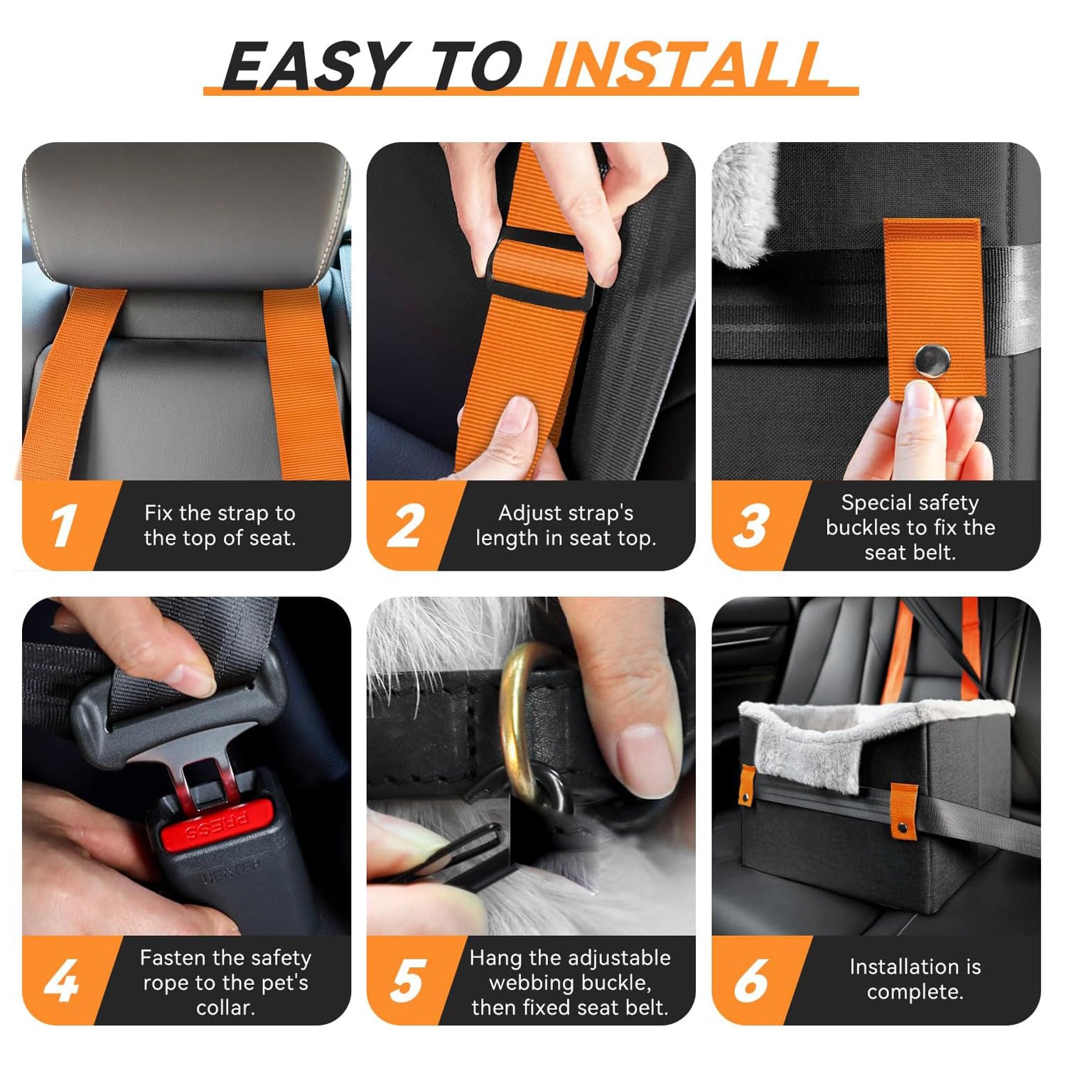 Travel Buddy Seat – Cozy Car Rides for Your Pup